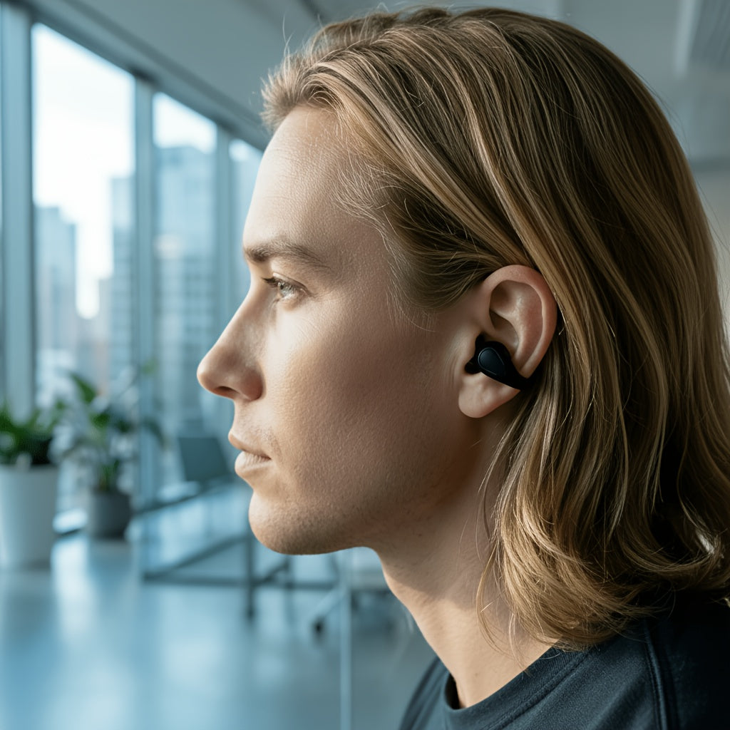 Open-Ear Wireless Earphones Bluetooth 5.4 TWS 360° Ambient Awareness ENC Clear Calls Touch Control All-Day Comfort Sport Fitness Earbuds Secure Fit Truly Open Design
