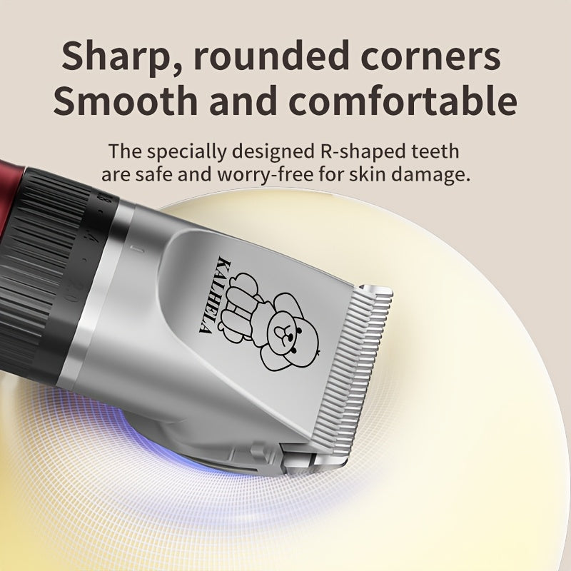 Rechargeable Cordless Pet Grooming Clippers with LED Display - Professional Wireless Dog Hair Trimmer, Detachable Blades, 4 Comb Guides, Low Noise, 3.6V USB Charging, for Dogs, Cats, and Small Animals