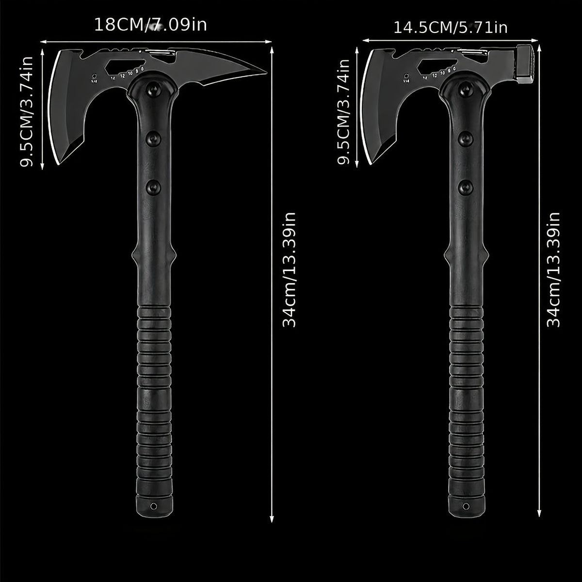 Multi-Functional Camping Survival Axe with Saw – Hammer Axe & Destruction Axe with Protective Cover for Hiking Firewood Chopping Logging & Jungle Survival (Single & Combo Sets)