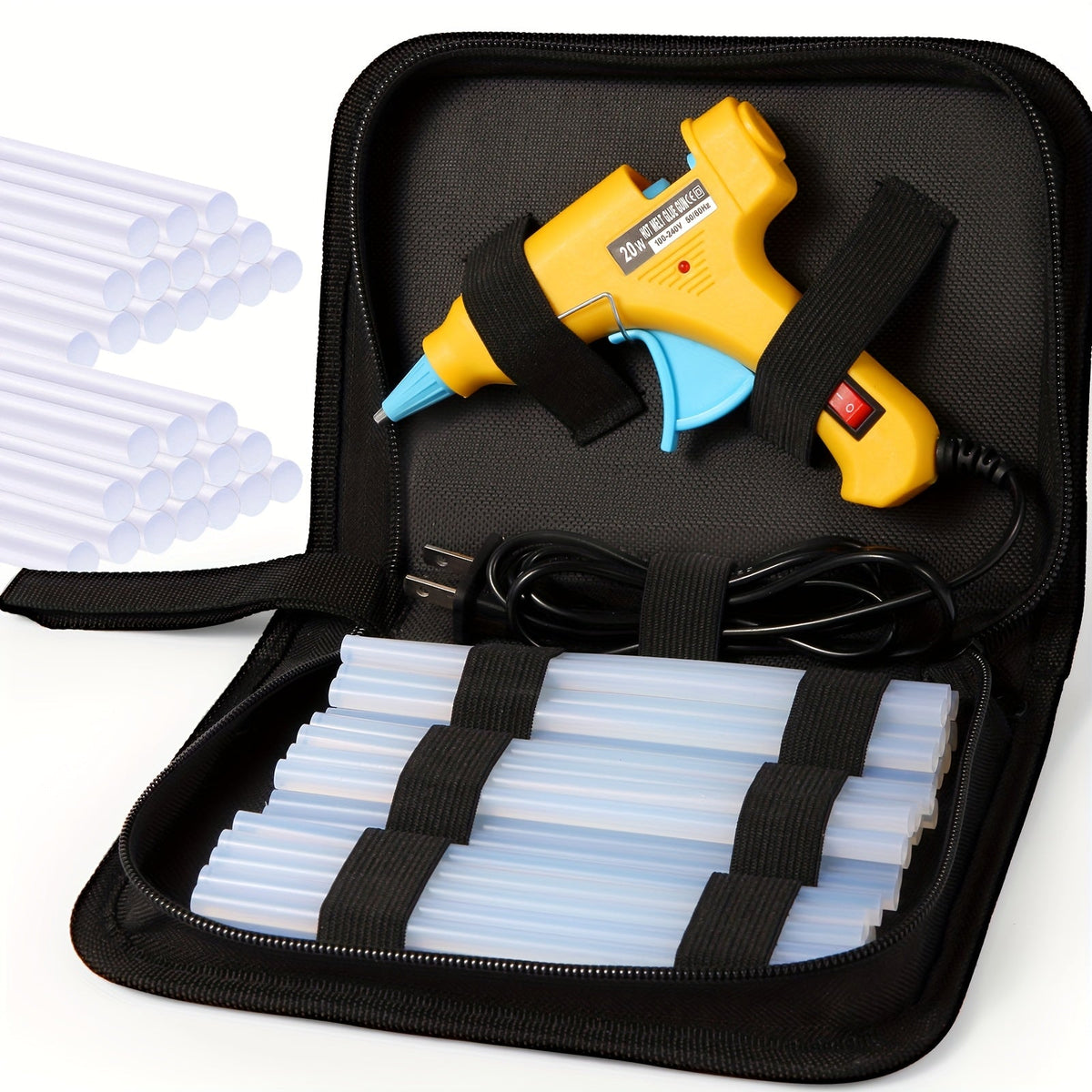 30W Hot Melt Glue Gun Kit with 30 Glue Sticks 7x150mm – Fast Heating Electric Glue Gun for School Arts, Crafts, DIY Projects, and Quick Home Repairs – Multiple Color Options