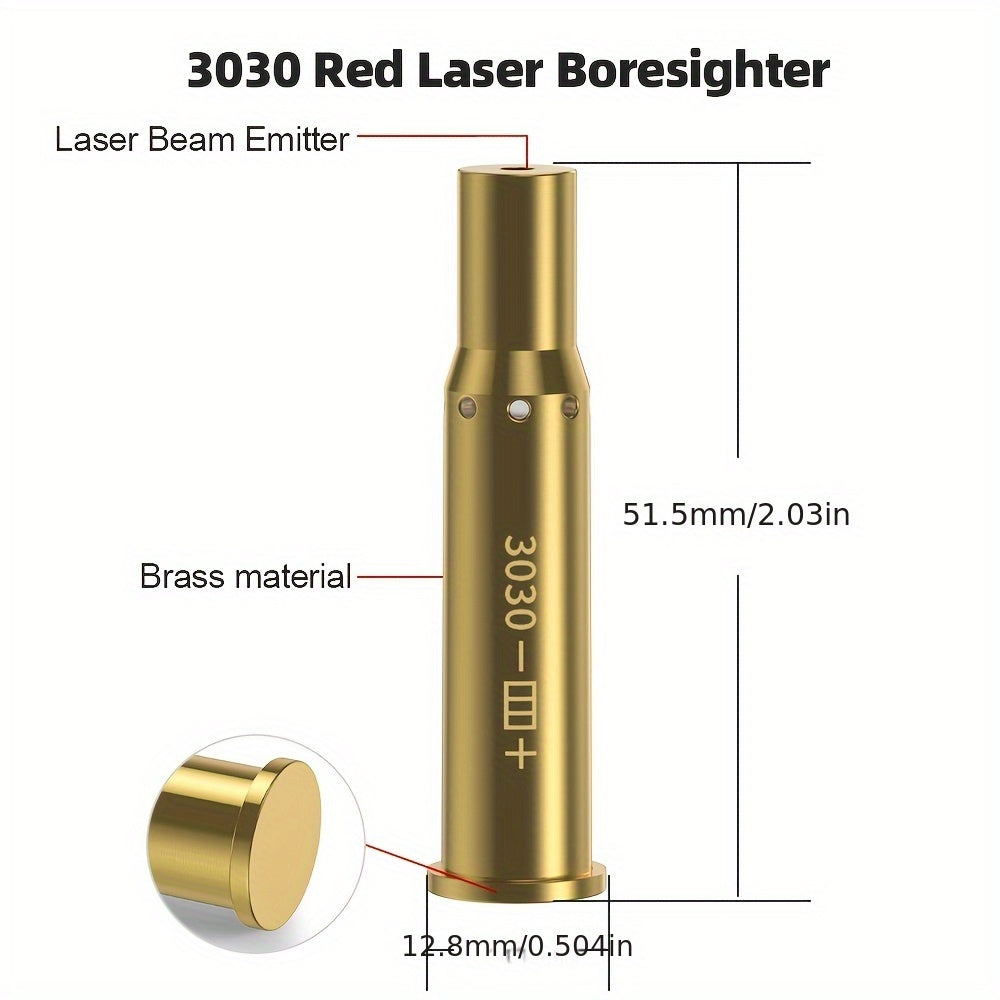 Red Laser Bore Sighter Multi-Caliber Firearm Sight Alignment Tool for 9mm, 223rem, 308win, 45ACP, 7.62, 40SW, 30-06, 38SPL, 12GA, 44Mag, 6.5mm, Copper Alloy Barrel Mount, 3 Battery Sets Included – Rifle, Pistol, Shotgun Accessory