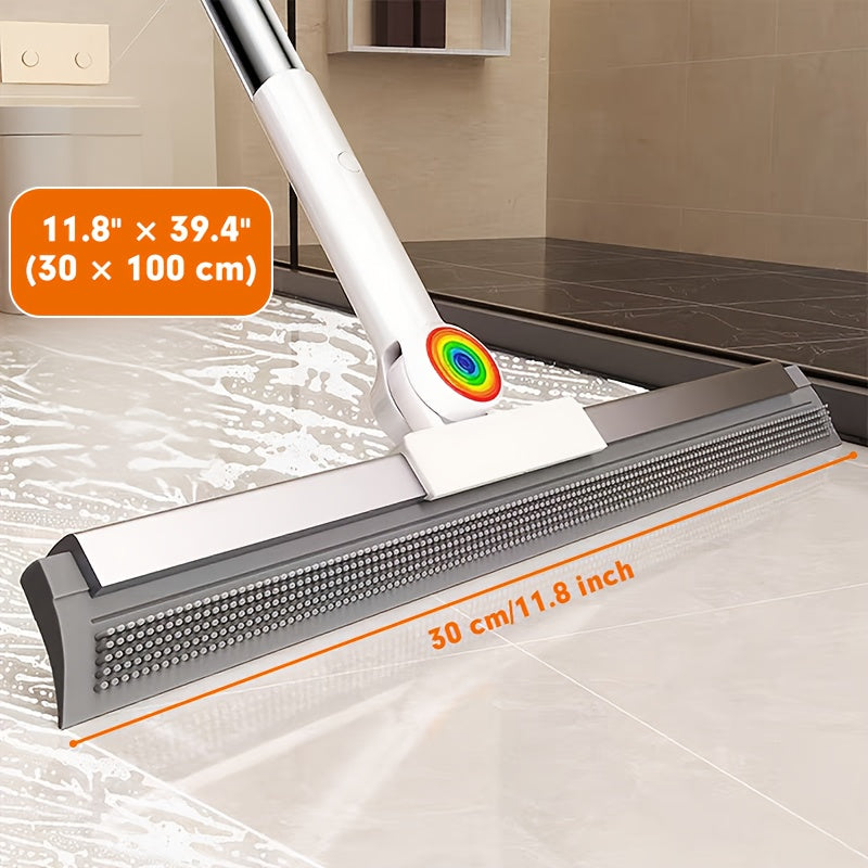 Multifunctional Floor Broom & Pet Hair Removal Tool - Long Handle, Non-Sticky, Widened & Lengthened - 3 Sizes (30 / 40 / 50cm) - Bathroom, Kitchen, Tile, Glass & Carpet Cleaning