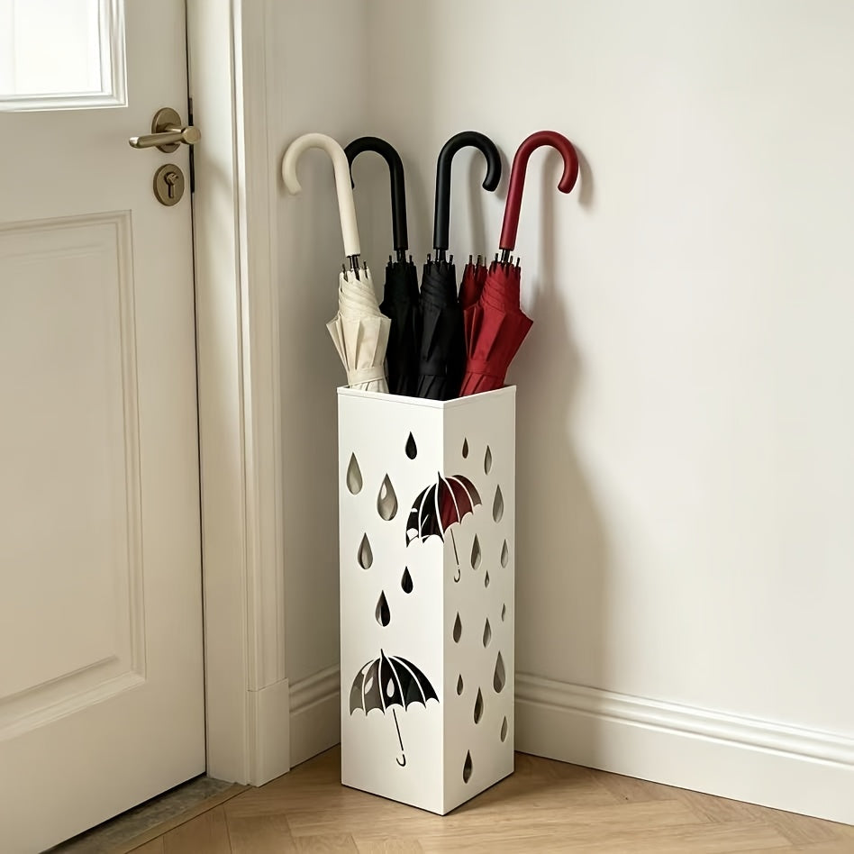 Decorative Umbrella Stand Holder – Creative Storage Bucket for Home Hotel & Entryway in White Black & Red
