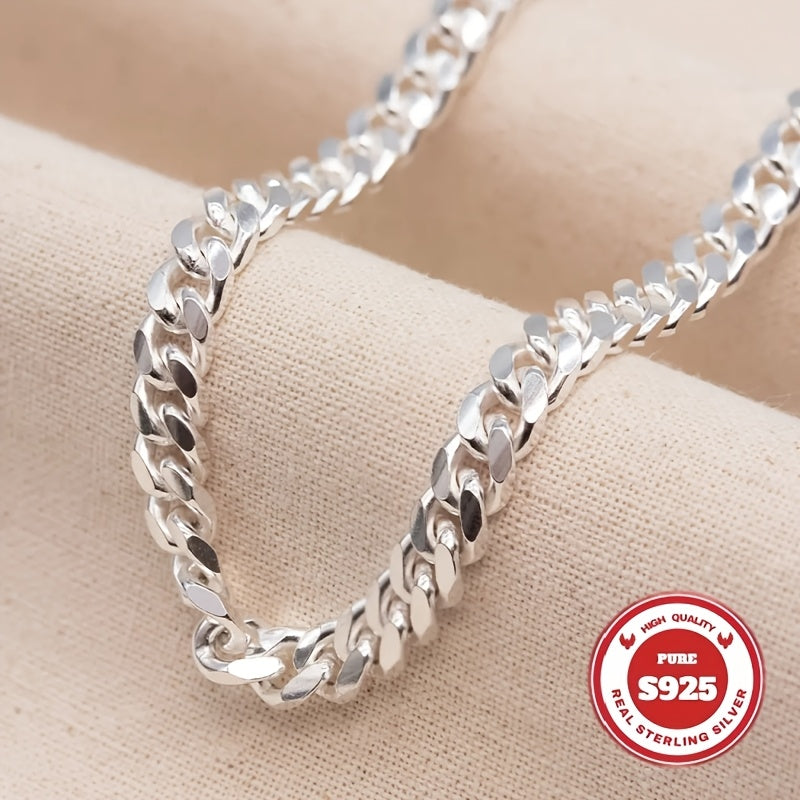 S925 Sterling Silver Cuban Chain Necklace for Men – 6mm & 10mm Wide, 18 to 24 Inches, Handcrafted Heavyweight Bold Link Chain, Durable Jewelry for Everyday Wear and Special Occasions
