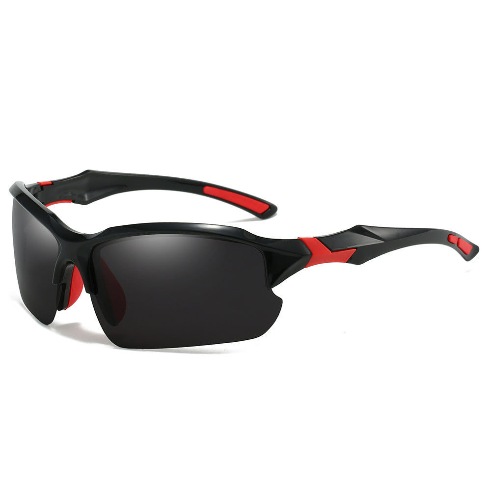 Men's Half-Frame Polarized Sports Sunglasses with UV400 Protection, Lightweight Goggles for Skiing, Driving, Running, Fishing, and Outdoor Activities, 3-Pack or 10-Pack