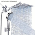 High Pressure Rainfall Handheld Shower Head Combo with 11-Inch Adjustable Extension Arm, 9 Settings, Anti-Leak Design, Chrome and Matte Black Finish