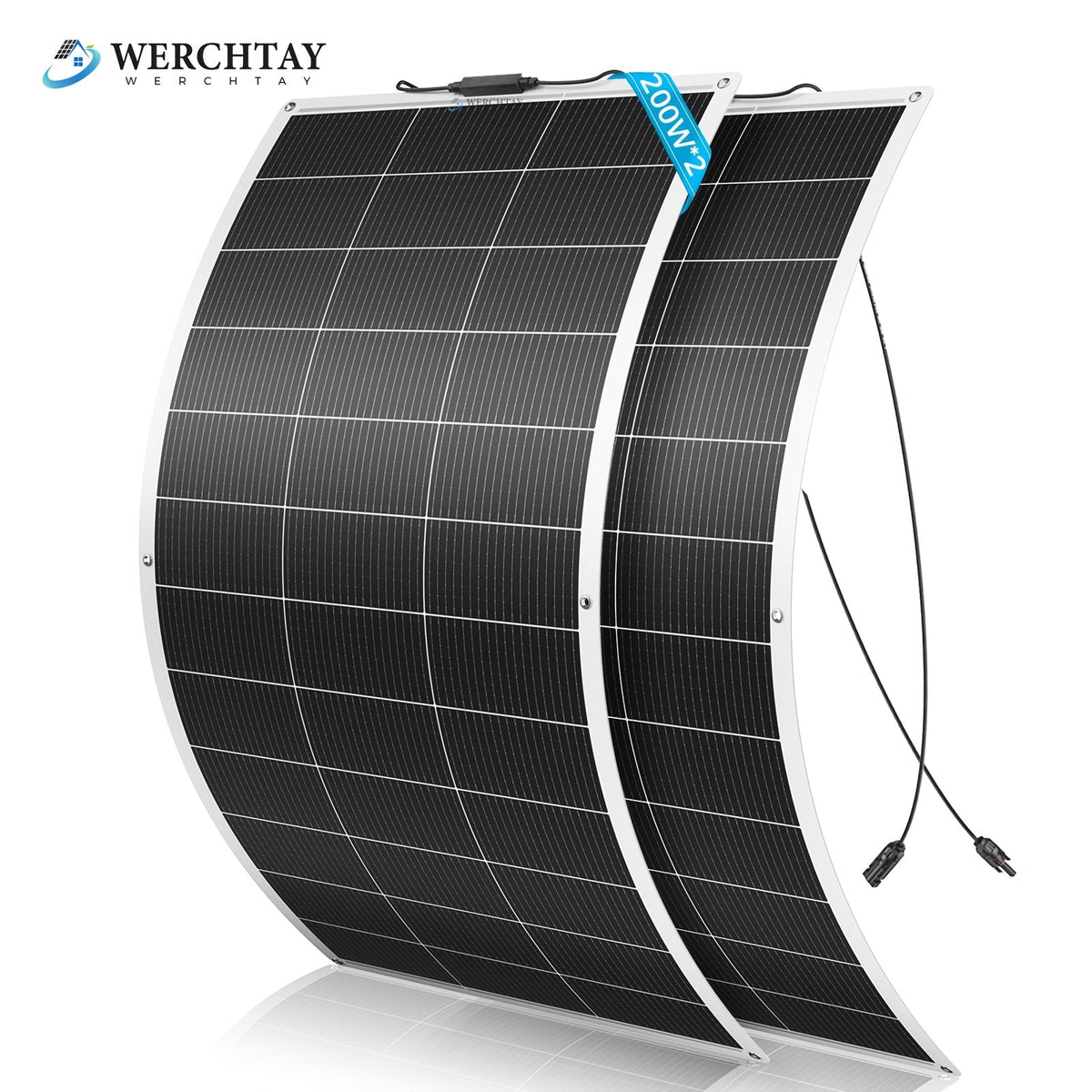 Flexible Solar Panel 200W / 400W / 800W Bendable 18BB Mono Cell Lightweight Ultra-Thin for Boat Balcony Roof Yacht & Uneven Surfaces – 1, 2 or 4 Panel Options