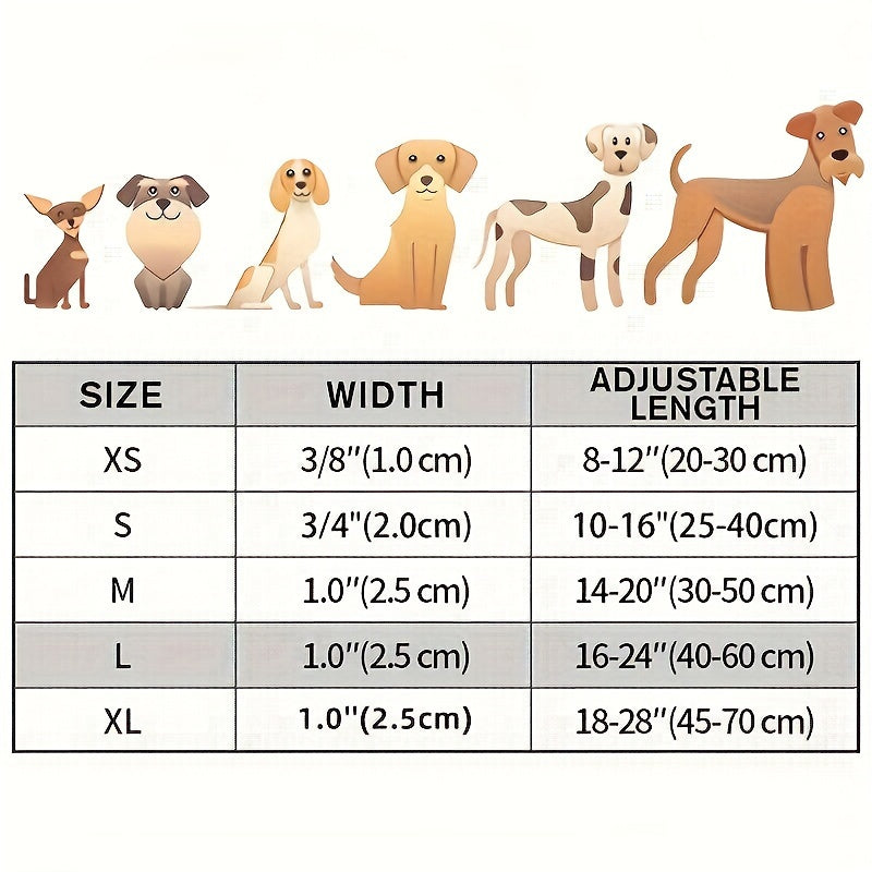 反光可调节宠物项圈，适用于中小型犬及猫——夜间安全高可视性宠物项圈，配有耐用卡扣，舒适日常佩戴