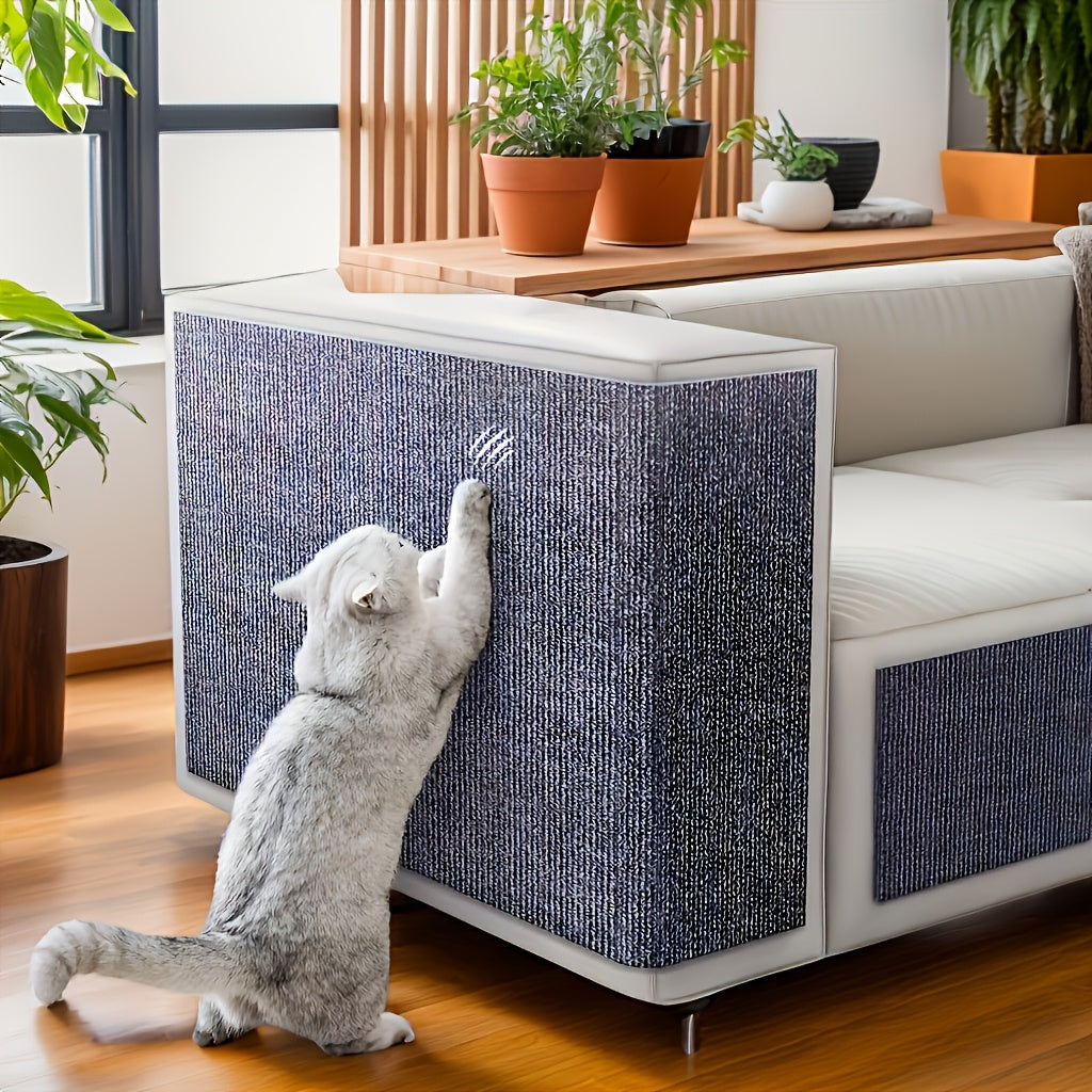 Self-Adhesive Wall-Mounted Cat Scratching Post - Removable Indoor Cat Scratcher Furniture Protector for Walls, Sofas & Chairs, Modern Sisal Scratching Board, Easy to Install, 6 Colors (15.75"x39.37")
