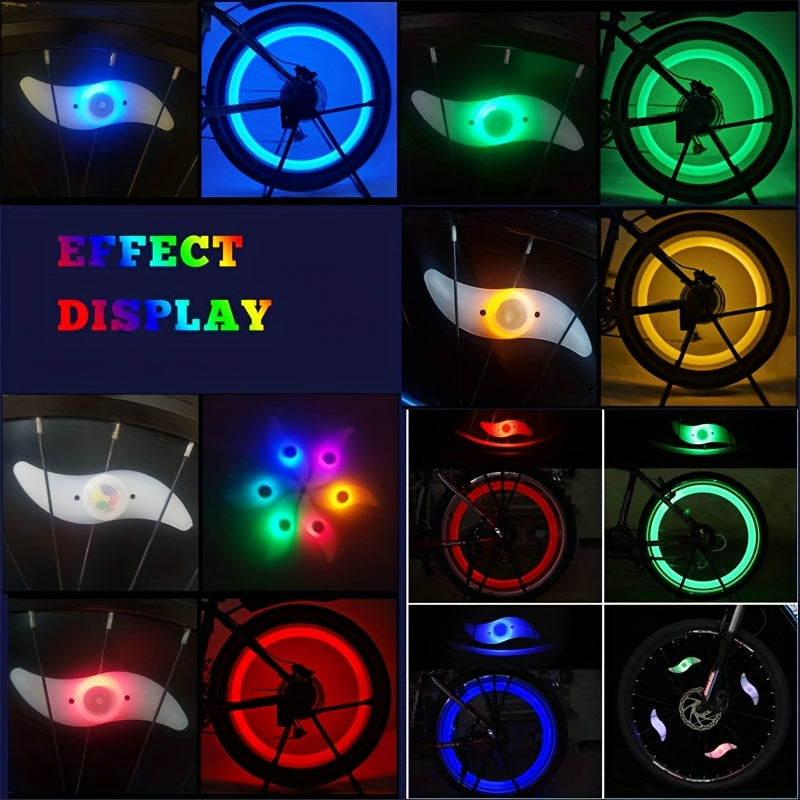 LED Bike Spoke Lights 8-Pack Bicycle Wheel Tire Lights Waterproof Safety Night Riding Lights 360° Visibility for Road and Mountain Bikes, Cycling Accessories Gift for Adults, Kids, Men, and Women