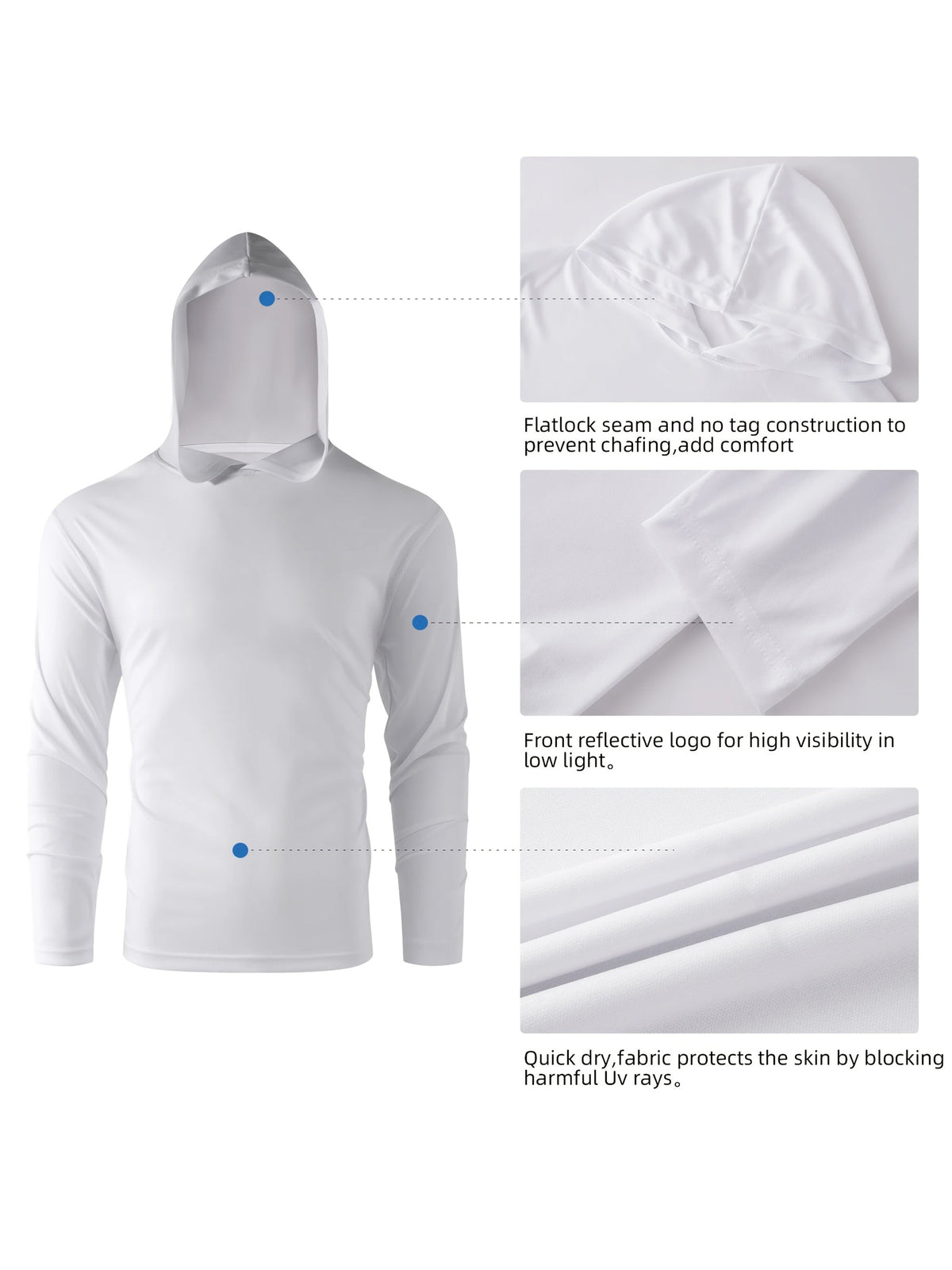 5-Pack Men's Quick-Dry Moisture-Wicking Full-Zip Hooded Athletic Sweatshirts for Gym, Running, and Casual Wear - Mixed Colors, S-XXXL
