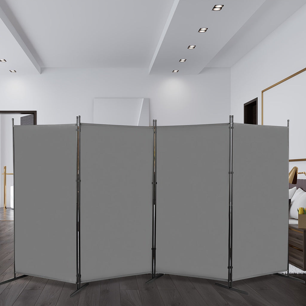 6FT 3-Panel Privacy Room Divider Screen – Foldable 160GSM Polyester Fabric Heavy Duty Carbon Steel Frame for Office Bedroom & Living Room in Black