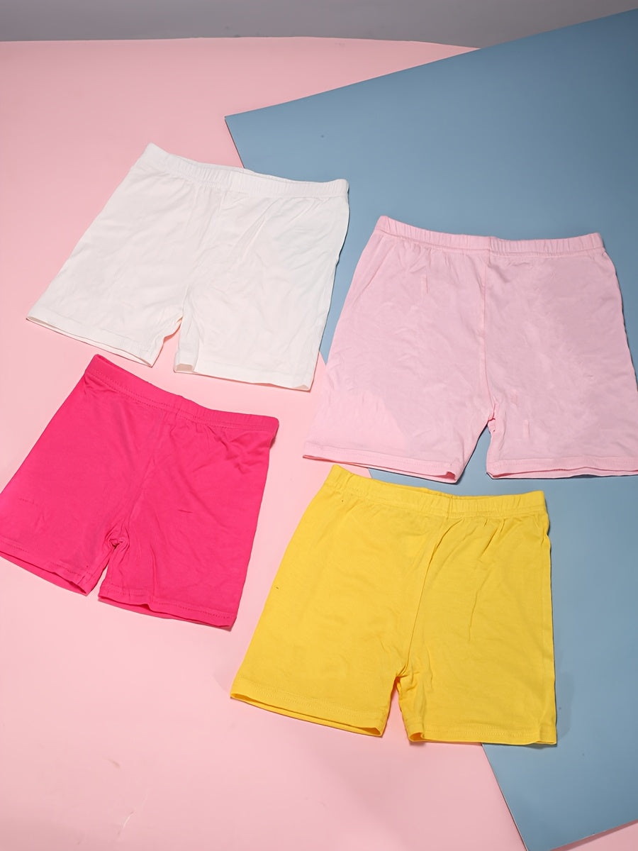 Girls' Bike Shorts 6-Pack: Soft Modal Cartwheel Shorts for Toddlers and Kids – Multicolored Under-Dress Dance and Play Shorts for Ages 2-10