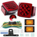 12V LED Trailer Light Kit with Wiring Harness – Submersible Waterproof Utility Trailer Lights for Boat, RV, and Truck, Complete Kit for Trailers Under 80 Inches, Corrosion Resistant