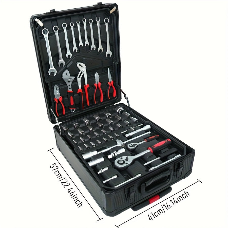 899-Piece Home & Automotive Tool Kit with Storage Box & Socket Wrench Set for Mechanics, DIY Repairs, Woodworking & Craft – Comprehensive All-in-One Toolbox for Home, Garage & Workshop