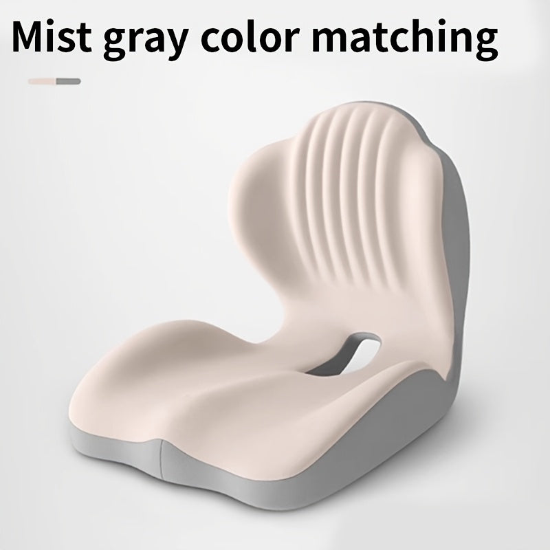 Ergonomic Memory Foam Seat Cushion with Back Support & Breathable Hollow Design – Comfortable Coccyx Cushion for Office Chair, Car Seat, and Long-Term Sitting, Unisex