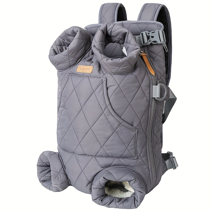 Pet Front Carrier Backpack for Small & Medium Dogs - Hands-Free Legs-Out Dog Chest Carrier, Adjustable Hiking & Cycling Dog Carrier, One Size Fits All, 5 Colors: Pink, Green, Black, Beige, Grey