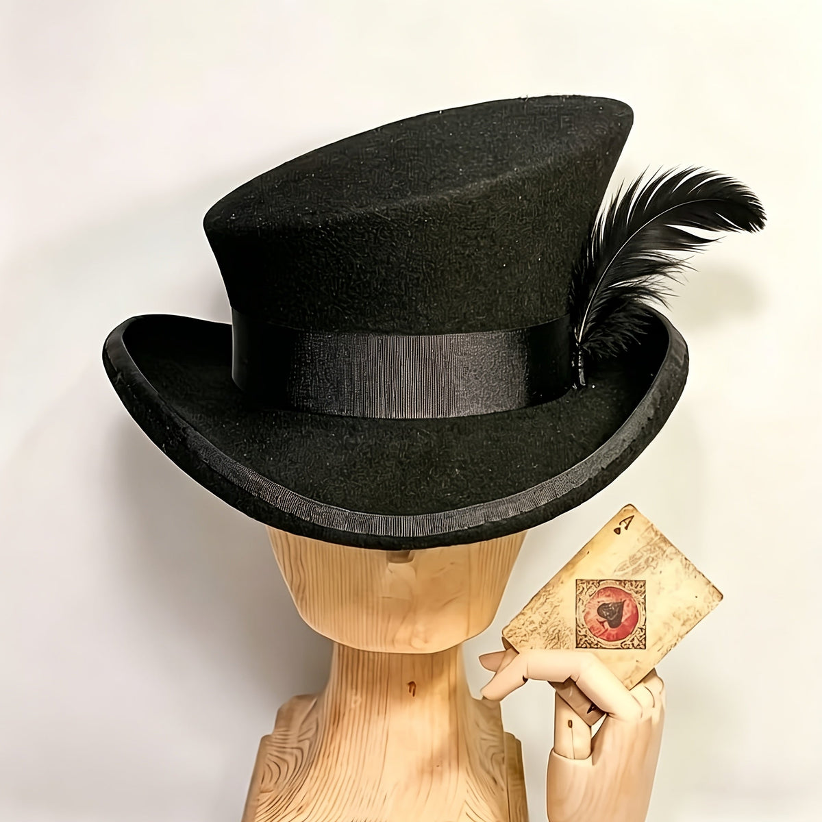 100% Wool Felt Fedora Hat with Ribbon for Women & Men – Adjustable Asymmetrical Top Hat for Church, Parties, and Weddings, Elegant Fashion Headwear in 10 Colors, Perfect Christmas Gift