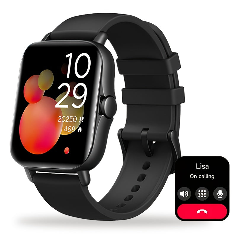 2026 Unisex Smartwatch with Wireless Calling, Dialing, Multiple Sports Modes, Heart Rate Monitoring, Message Notifications, Multi-App Alerts, Fitness Tracker for Men and Women, Compatible with iPhone and Android