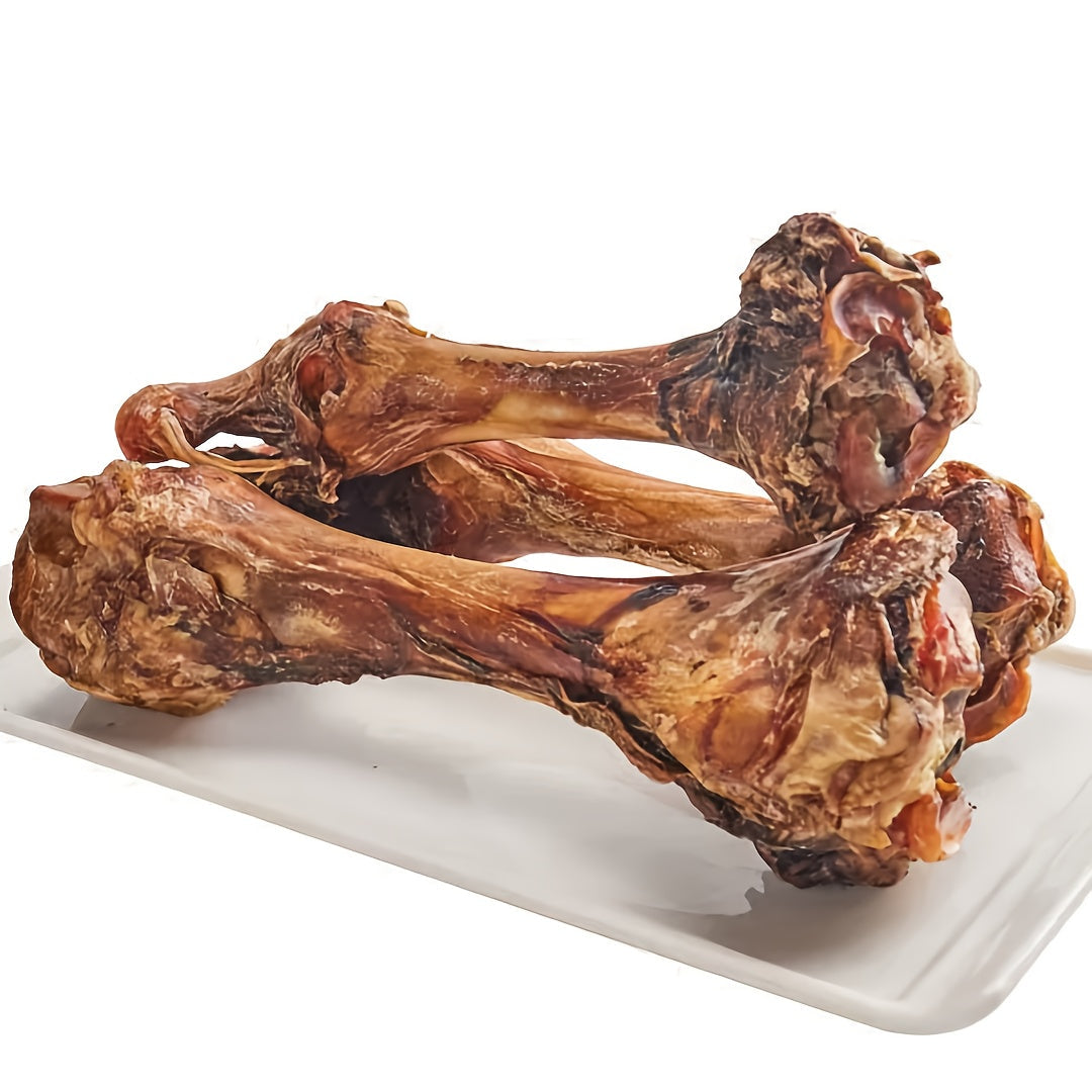 Long-Lasting Beef Bone Dog Chews, Large Beef-Flavored Chew Bones for Medium and Large Dogs, Natural Daily Reward Treats for Indoor and Outdoor Snacking, Pet Dental Chews