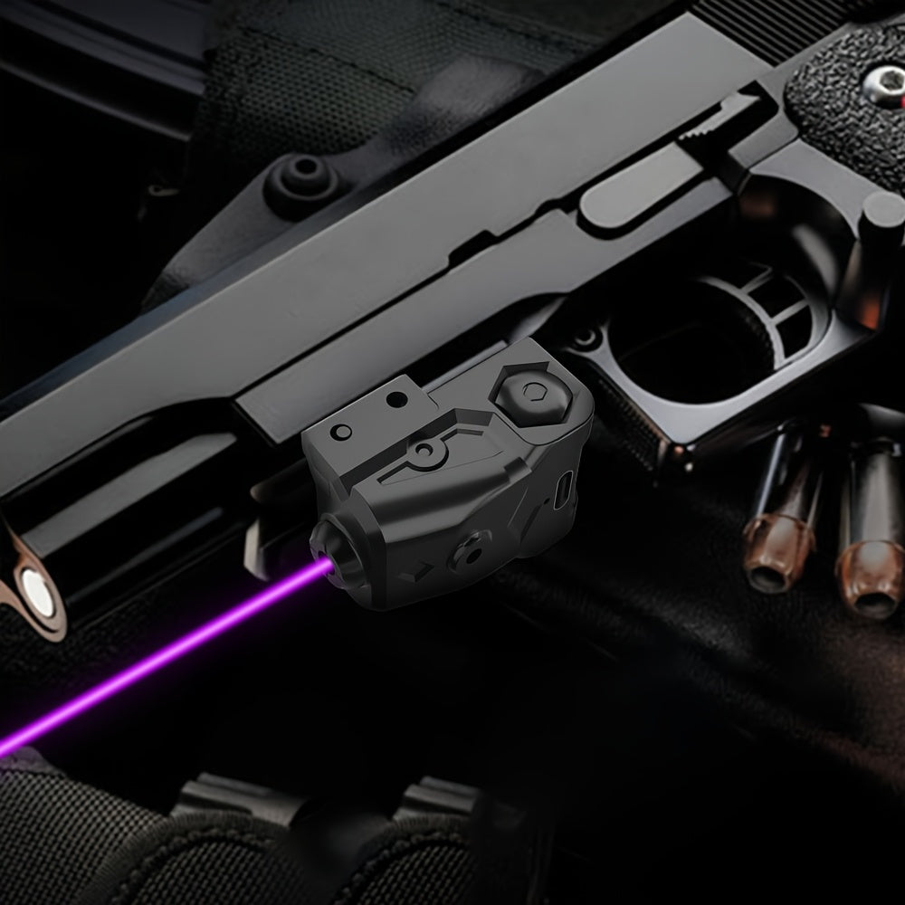 Compact Pistol Laser Sight Green Red Purple Type-C Rechargeable Ultra-Compact Handgun Laser with 20mm Picatinny Rail and Ambidextrous Switch for Most Pistols and Rifles