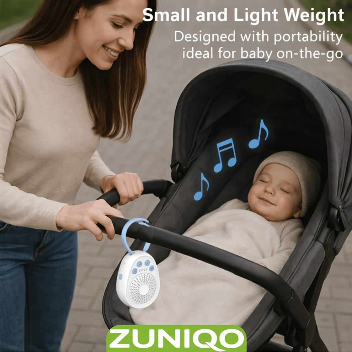 Portable White Noise Sleep Sound Machine, 20 Soothing Sounds with Timer & Memory Function, Rechargeable 1000mAh USB Baby Sound Machine for Sleep, Office & Travel, Suitable for Ages 0-6