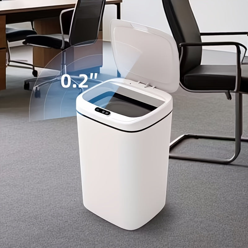 Inductive Smart Trash Can with Sealed Lid and Odor-Proof Technology, Touch Control Switch, Hands-Free Automatic Sensor Waste Bin, Easy-to-Clean for Office, Bathroom, Bedroom, and Kitchen