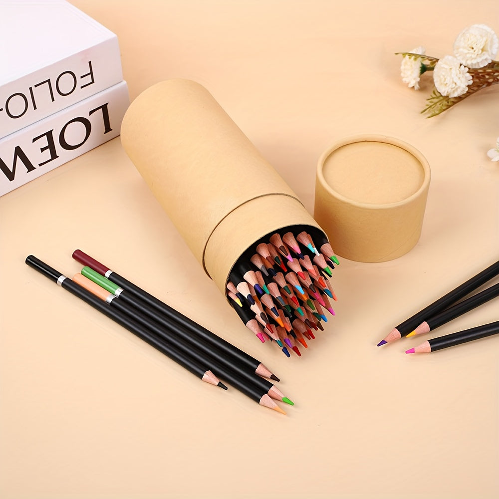 72-Color Oil-Based Colored Pencil Set for Adults, Artists, and Beginners, Vivid Pigment Art Supplies for Drawing, Sketching, Coloring, Creative Projects, Back to School