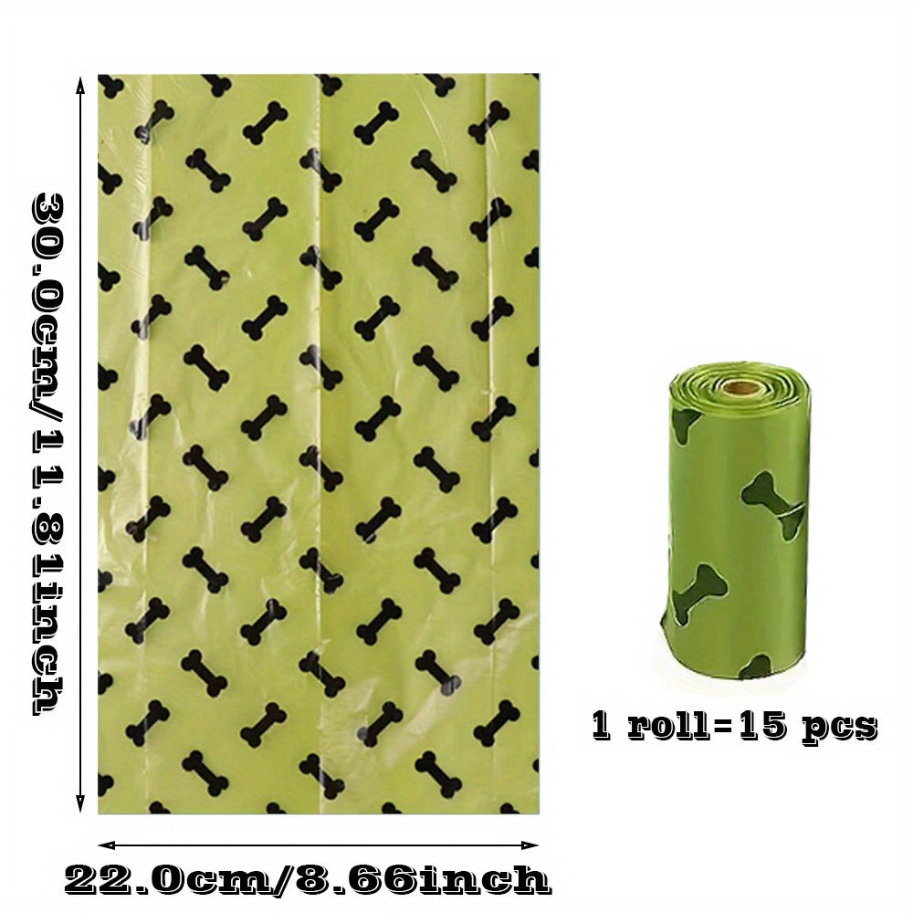 Dog Poop Bags with Dispenser 61-Piece Set - 60 Leak-Proof Unscented Waste Bags on 4 Rolls with Bone-Shaped Dispenser, Biodegradable-Friendly Dog Waste Bags for Outdoor Walks, Parks & Travel Pet Cleanup