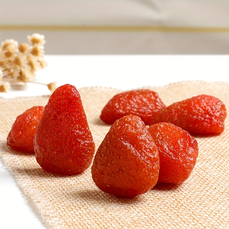 Dried Strawberry Snacks 3-Bag Pack, Low Sugar, Natural, Gluten-Free Fruit Snack for Office, Parties, and Holidays