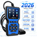 OBD2 Scanner Code Reader Car Diagnostic Tool, Engine Fault Code Reader with Live Data, Freeze Frame, and I/M Readiness for All OBDII Protocol Vehicles, No Battery Required