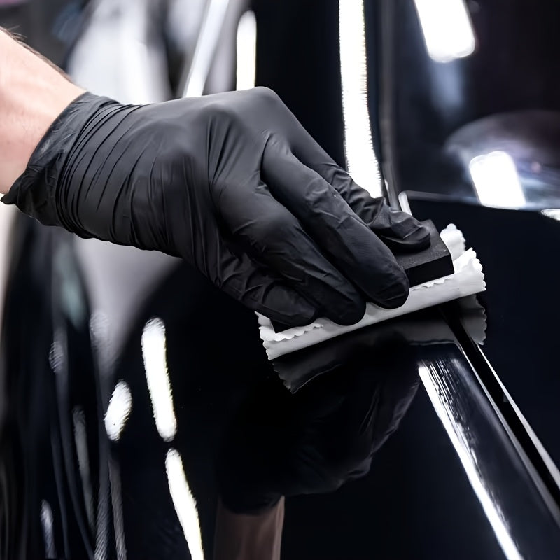 Black Nitrile Disposable Gloves 200 Pack Latex-Free Chemical Resistant High-Density Flexible Fit Industrial Grade for Cleaning, Tattooing, Painting, Car Washing – S M L XL