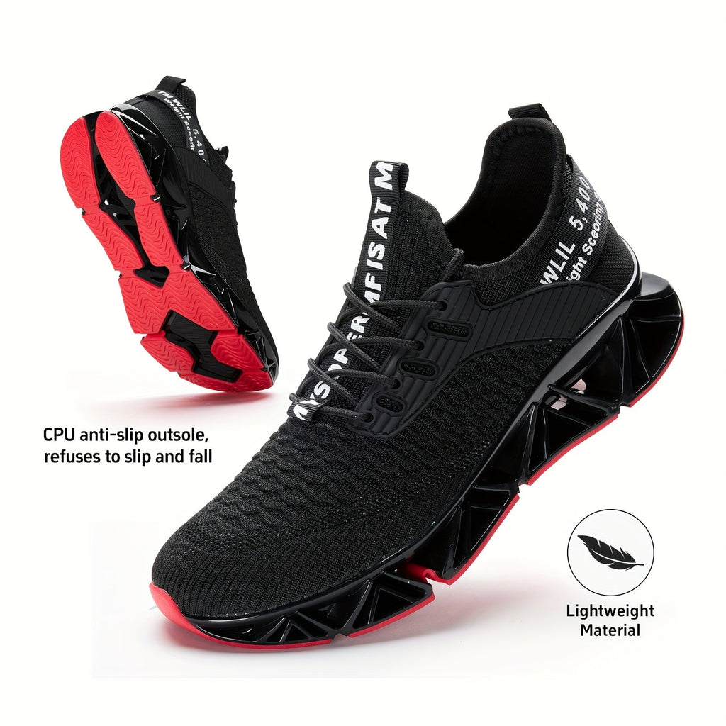 Men's Lightweight Breathable Running Shoes, Non-Slip TPU Sole, EVA Cushion, Lace-Up Low-Top Sneakers, 3 Colors, Sizes US 7.5-13, All-Season Wear-Resistant Training Casual Athletic Shoes