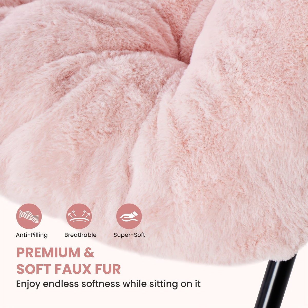Square Moon Chair – Folding Portable 450 LB Capacity Accent Chair for Living Room Bedroom Reading & Relaxing in Pink White & Gray