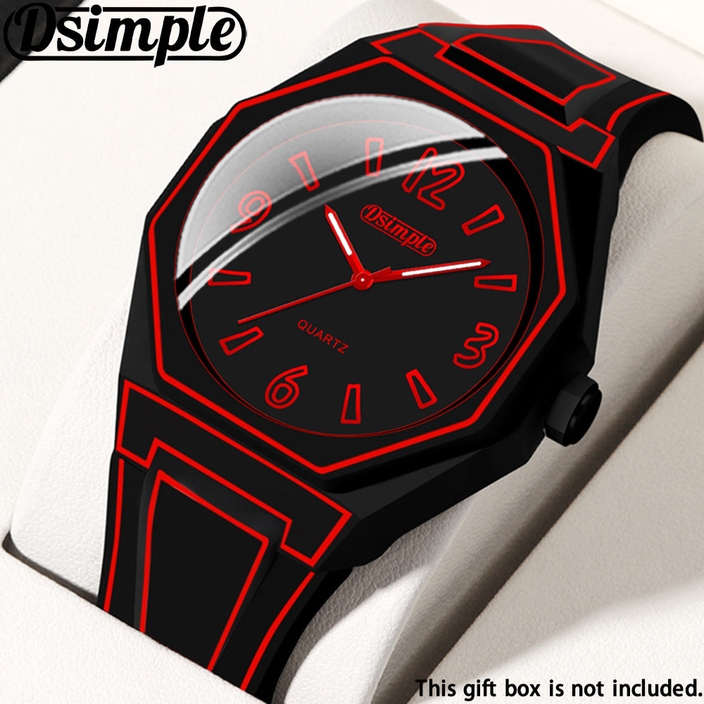 Analog Quartz Wrist Watch for Men, Women & Teens – Unisex Round Dial Silicone Strap Fashion Watch in 5 Colors, Lightweight Casual Outdoor Daily Wear, Birthday & Back-to-School Gift Idea (Red, Blue, Black, White, Green)