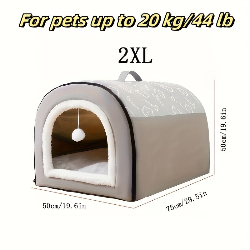 Washable Dog Bed with Removable Cover & Non-Slip Bottom – Orthopedic Foam Support, Cozy All-Season Bed for Small, Medium, and Large Dogs Up to 99 LBS, Cartoon Design, Machine Washable