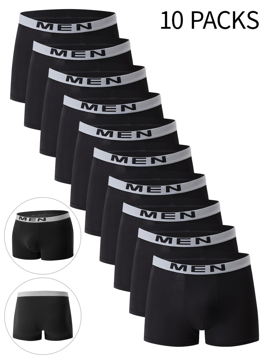 10-Pack Men's Boxer Briefs - Breathable, Comfortable & Stretchy Underwear for Casual & Sport Wear - XS–XXXL - Multiple Style Packs
