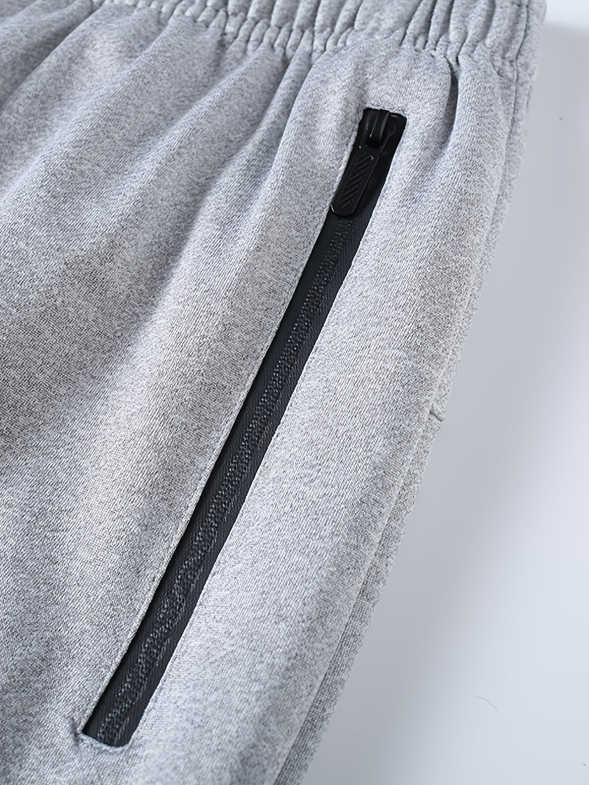 Men's Drawstring Joggers with Pockets, Regular Fit Cuffed Athletic Track Pants, 95% Polyester for Running, Training, Daily Wear in Spring and Fall – Comfortable Men’s Sports Trousers