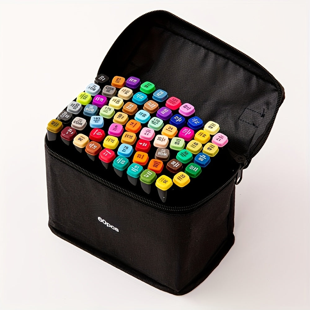 Dual Tip Art Markers Set (45 to 262 Colors) with Stand Option – Artist Alcohol Markers for Adult Coloring, Drawing, Sketching, Illustration, Manga, and Painting Supplies