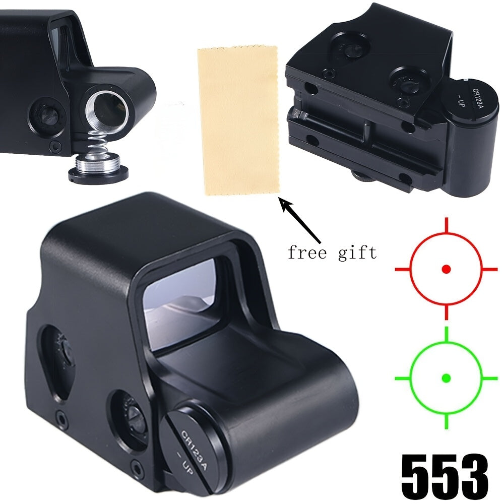 Red & Green Dot Sight Tactical Scope 20mm Rail Mount – Dual Illumination Rifle Scope for Shooting Sports, Hunting, and Airsoft, Brown Finish, Accurate Target Acquisition