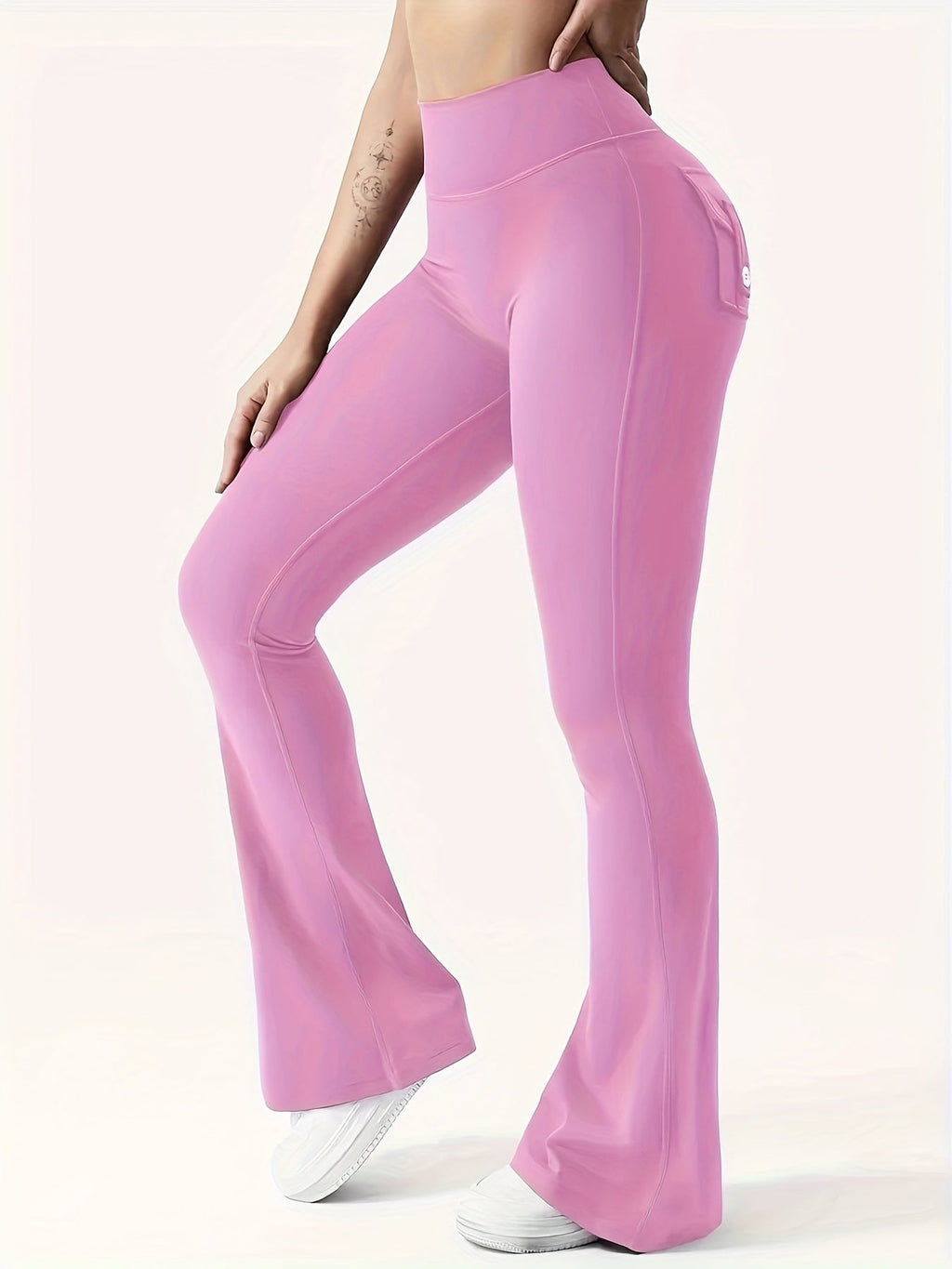 Women's High Waist Flare Yoga Pants Scrunch Butt Lift Leggings with Pockets, Squat-Proof, 4-Way Stretch, Sweat-Wicking Sportswear for Gym, Running, and Workout – 7 Colors, S-XL