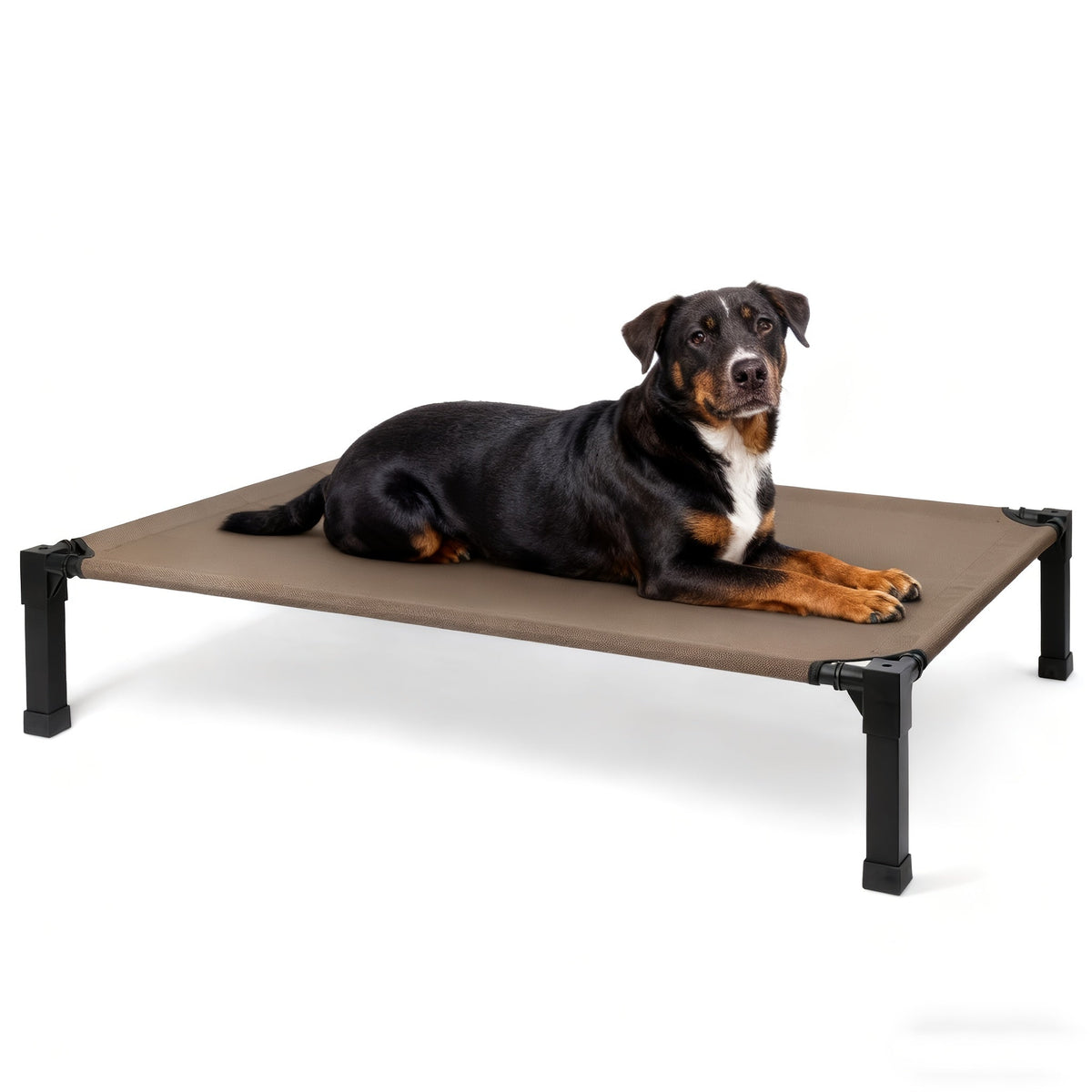Cooling Elevated Dog Bed, Raised Cot with Breathable Mesh and Metal Frame - Washable Portable Dog Cot with Non-Slip Feet for Indoor and Outdoor Use, Multiple Sizes and Colors Available