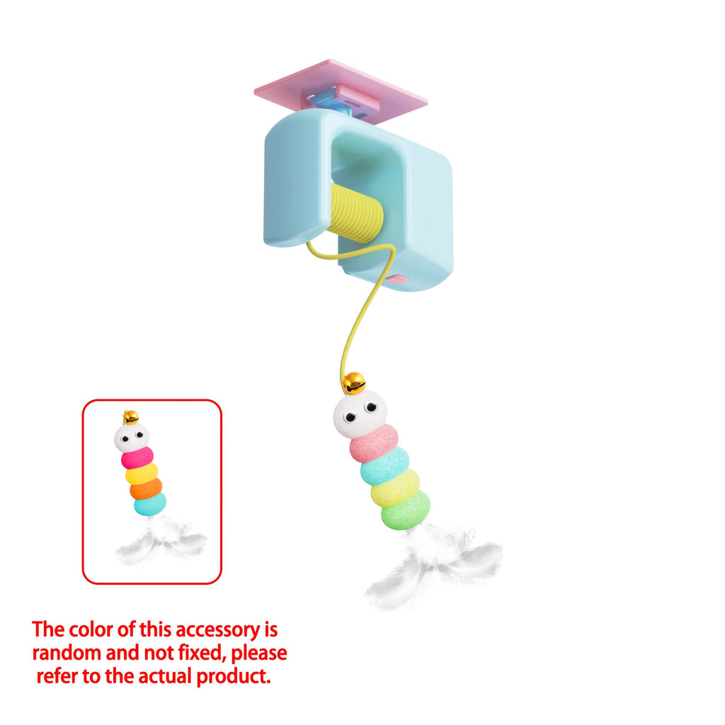 Automatic Swing Cat Toy with USB Charging - Interactive Hanging Door Cat Ball with Feathers, Auto-Swinging Kitten Toy for Indoor Entertainment, Suitable for All Cat Breeds, Approved by Busy Pet Owners