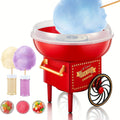 Retro Cotton Candy Machine Kit – Easy-to-Use Candy Maker with Comprehensive User Guide for Parties & Fun Gatherings in Red White & Pink