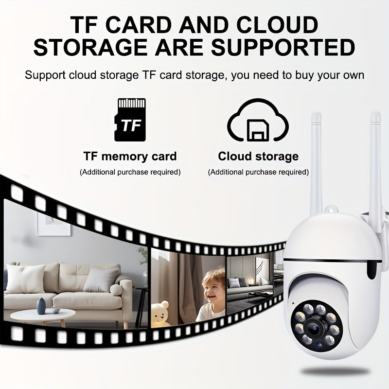 WiFi Security Camera 2-Pack 3MP Full HD - Night Vision, 2-Way Audio, Motion Detection & Real-Time Alerts, IP54 Waterproof Indoor/Outdoor Surveillance Camera with App Remote Access & USB