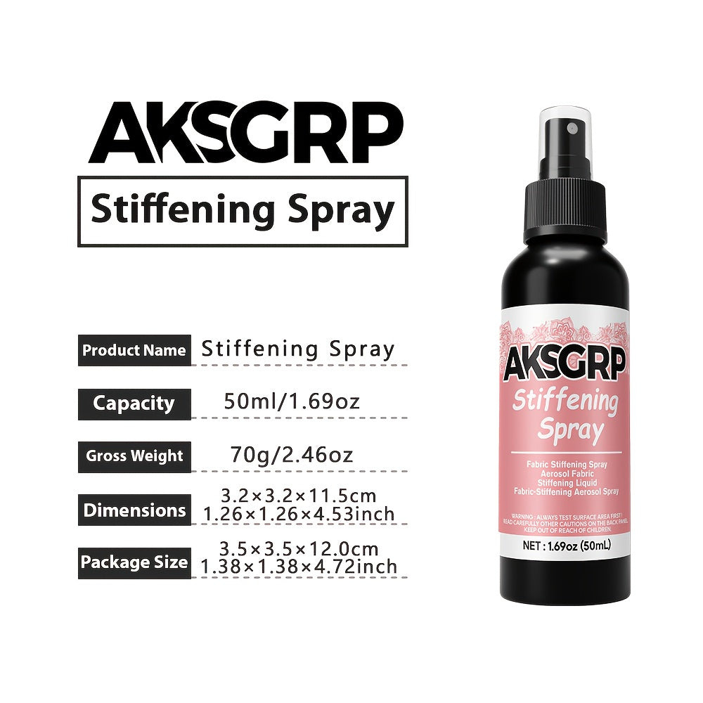 Fabric Stiffener Spray for Hats, Bags, and DIY Crafts – Water-Based, Non-Toxic, Washfast Hat Stiffener and Ironing Starch – Temporary Hold for Straw Hats, Fabrics, and Craft Projects – 30ml, 50ml, 120ml