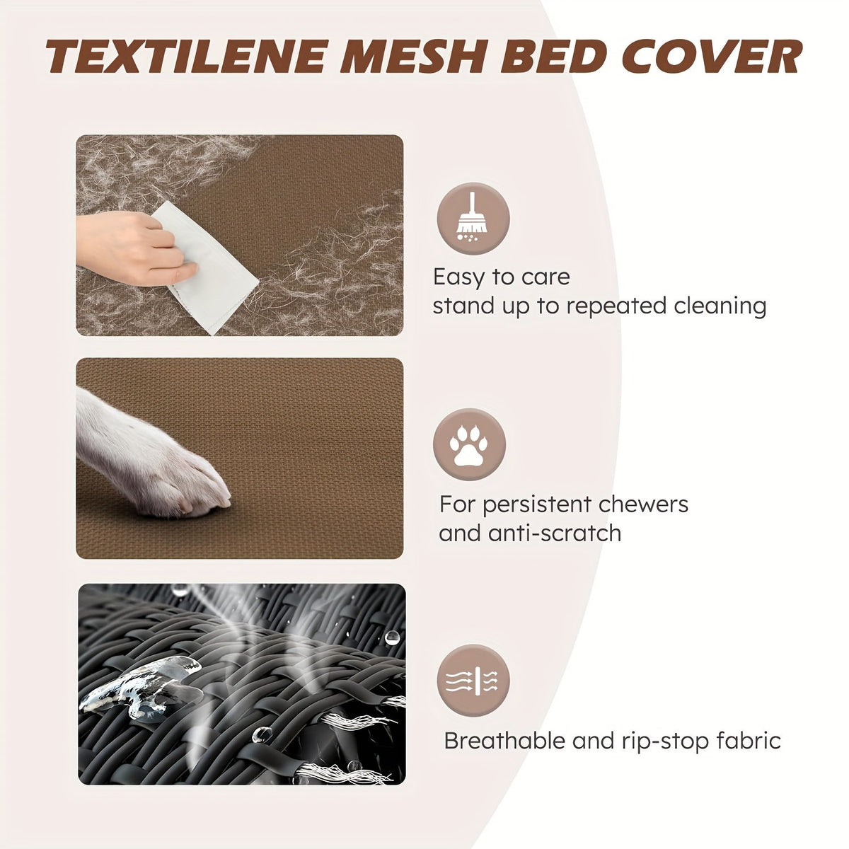 Cooling Elevated Dog Bed, Raised Cot with Breathable Mesh and Metal Frame - Washable Portable Dog Cot with Non-Slip Feet for Indoor and Outdoor Use, Multiple Sizes and Colors Available