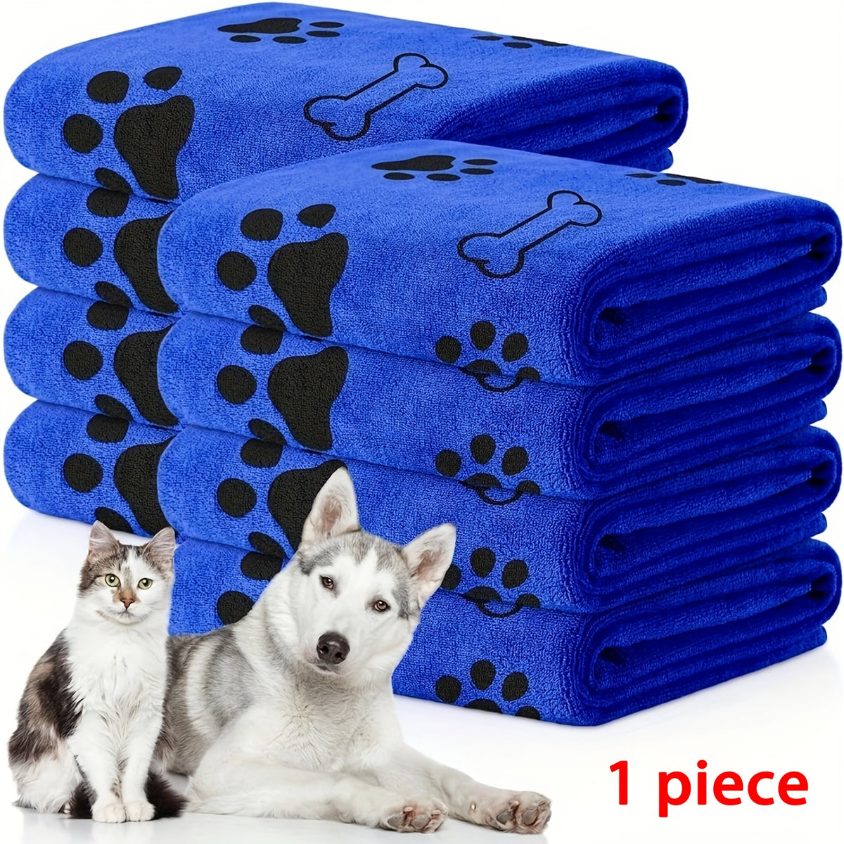 Large Pet Bath Towel for Dogs & Cats, 40x24 Inch Super Absorbent Quick-Dry Microfiber Dog Towel, Soft Drying Blanket for Bathing, Grooming & Beach – Pet Supplies Gift