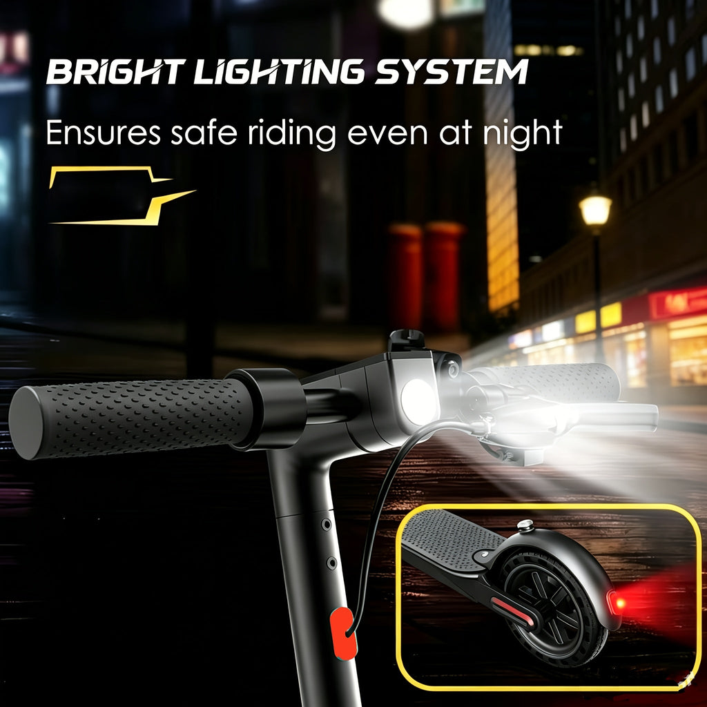 Foldable Electric Scooter for Adults 350W Motor 21-Mile Range App-Enabled 8.5-Inch Tires 3-Speed Modes LED Display Rear Brake Portable Urban Commuter E-Scooter Black