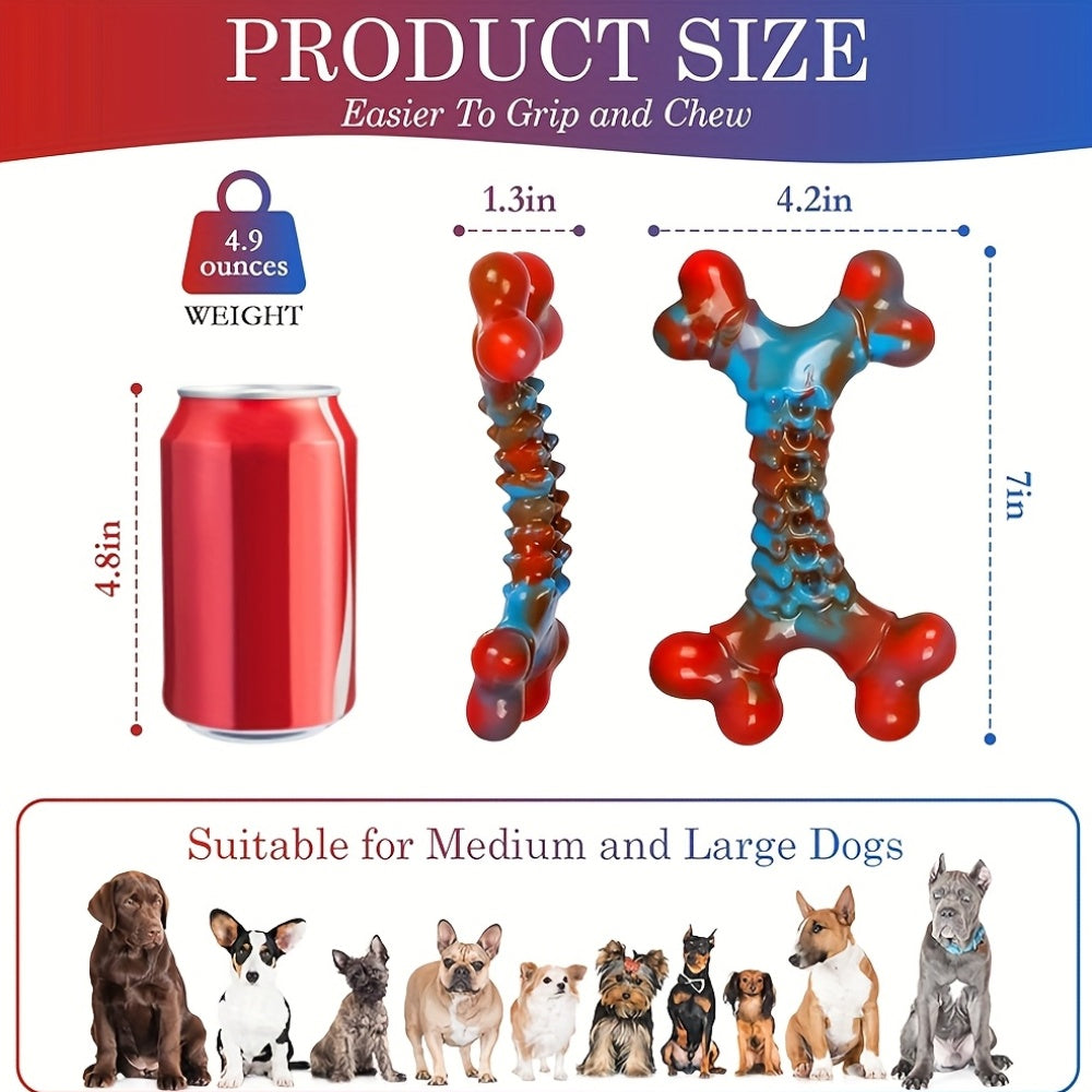 Indestructible Dog Chew Toys for Aggressive Chewers Large Breed - Tough Durable Dog Chew Toy Pack of 1, 2, 4, or 5, Striped Design Heavy Duty Chew Toy for Large Dogs, Teeth Cleaning and Boredom Relief